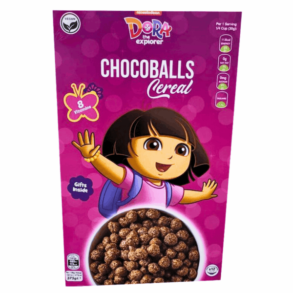Crunchiz Choco Pops Dora Cereal - 12 x 375g