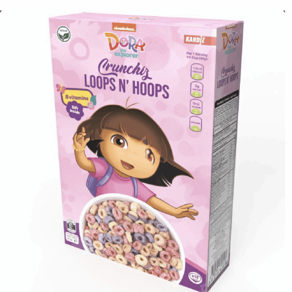 Crunchiz Loops N Hoops Dora Cereal - 12 x 375g