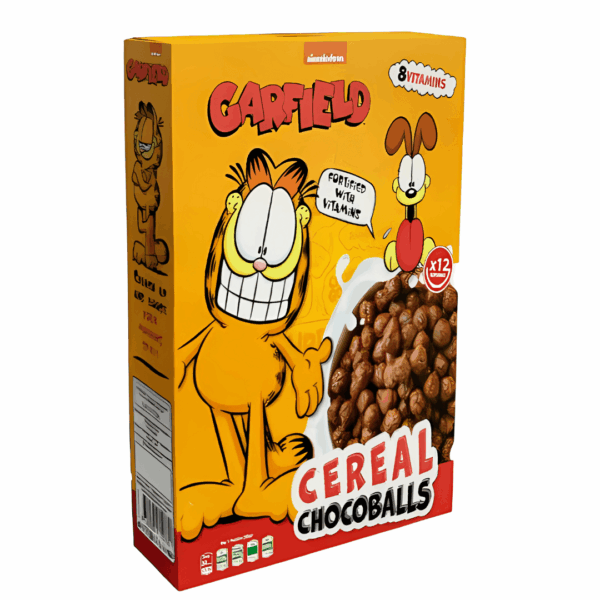 Crunchiz Choco Pops Garfield Cereal - 12 x 375g