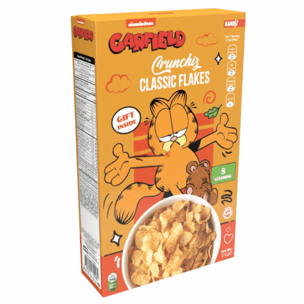 Crunchiz Classic Flakes Garfield Cereal - 12 x 375g