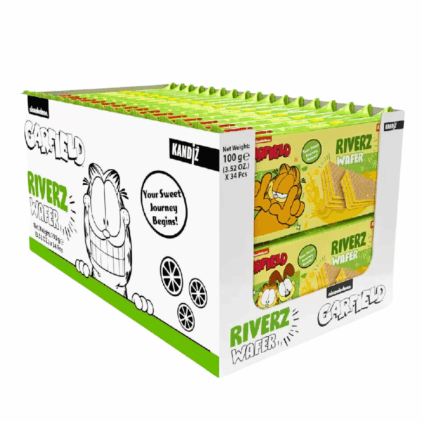 Garfield Riverz Wafer Lemon 34 x 100g - Afbeelding 2