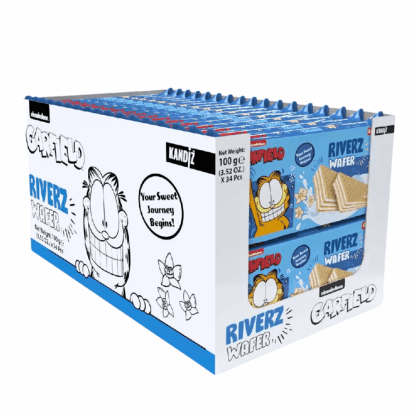 Garfield Riverz Wafer Vanilla 34 x 100g - Afbeelding 2