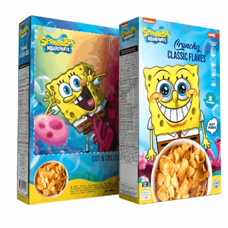 Crunchiz Classic Flakes Spongebob Cereal - 12 x 375g