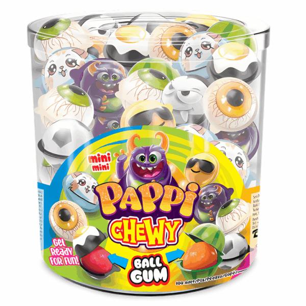 Pappi Chewy Gum Ball - 100 x 10g