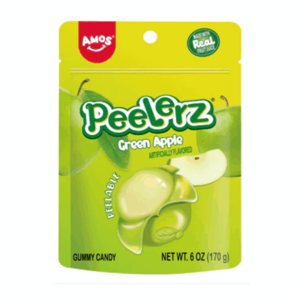 Amos Peelerz Gummy Green Apple (12x170g)