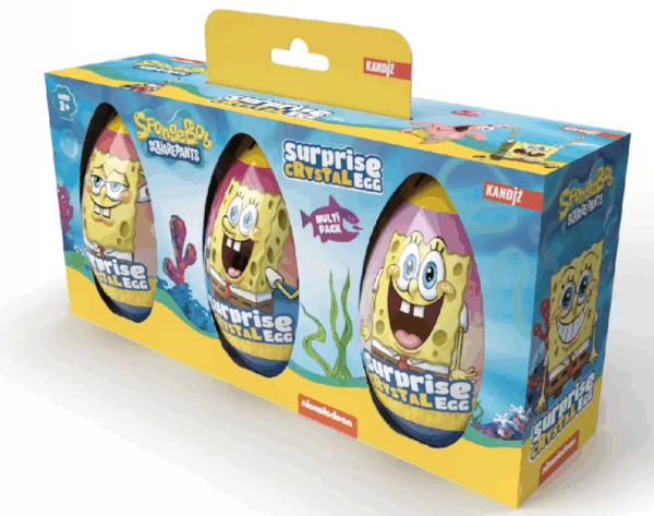 Spongebob Surprise Crystal Egg 3x multipack 48g (8 x 4pc)