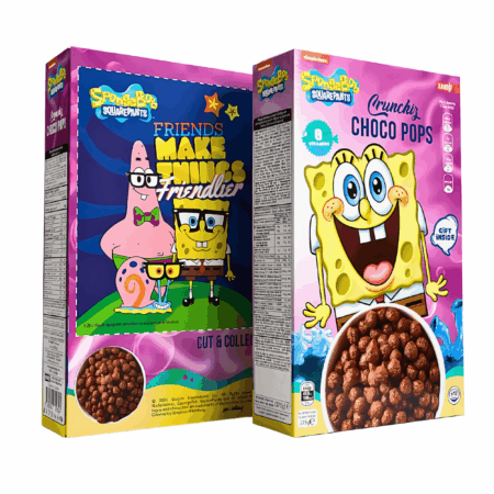 Crunchiz Choco Pops Spongebob Cereal - 12 x 375g