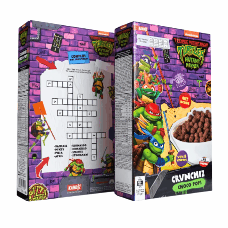 Crunchiz Choco Pops TMNT Cereal - 12 x 375g