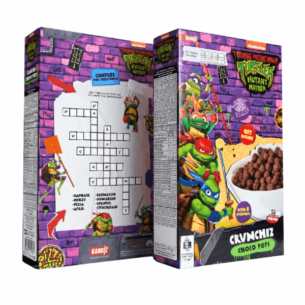 Crunchiz Choco Pops TMNT Cereal - 12 x 375g