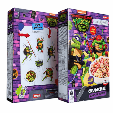 Crunchiz Loops N Hoops TMNT Cereal - 12 x 375g