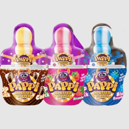 Pappi Sour Monster Dip n Lick - 12 x 32g