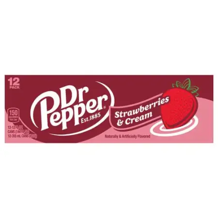 Dr Pepper Strawberries & Cream (12 x 355ml)