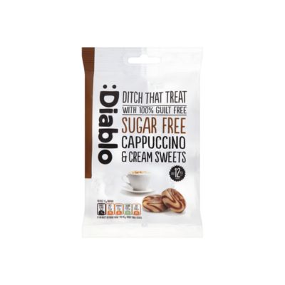 Diablo Sugar Free Cappuccino & Cream Sweets - 16 x 75g
