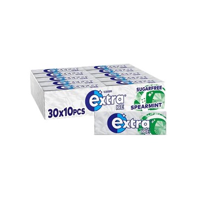 Extra Ice Spearmint Sugar Free Chewing Gum 10 Pieces x 30