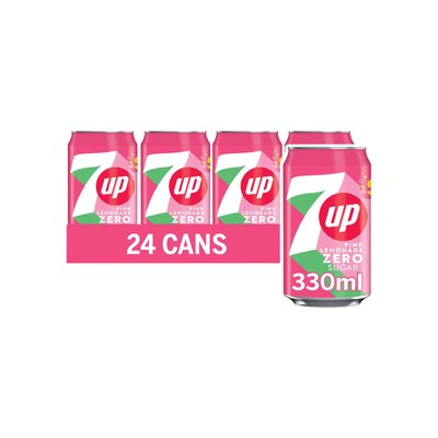 7up Zero Sugar Pink Lemonade 24x330ml