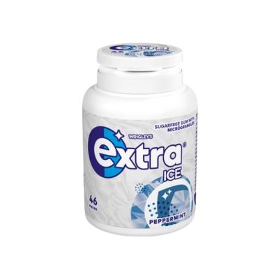 Extra Bottle Ice Peppermint Sugar Free Chewing Gum 46Pieces x6