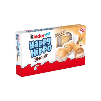Kinder Hazelnut Happy Hippo Biscuits 5-pack 10x103g