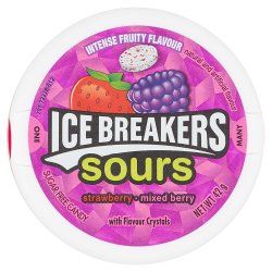 Ice Breakers Sours Strawberry/Mixed Berry 8x42g