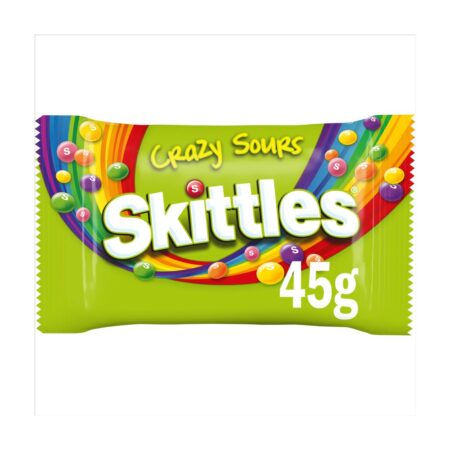 Skittles Crazy Sours Fruit Flavoured Bag 36x45g