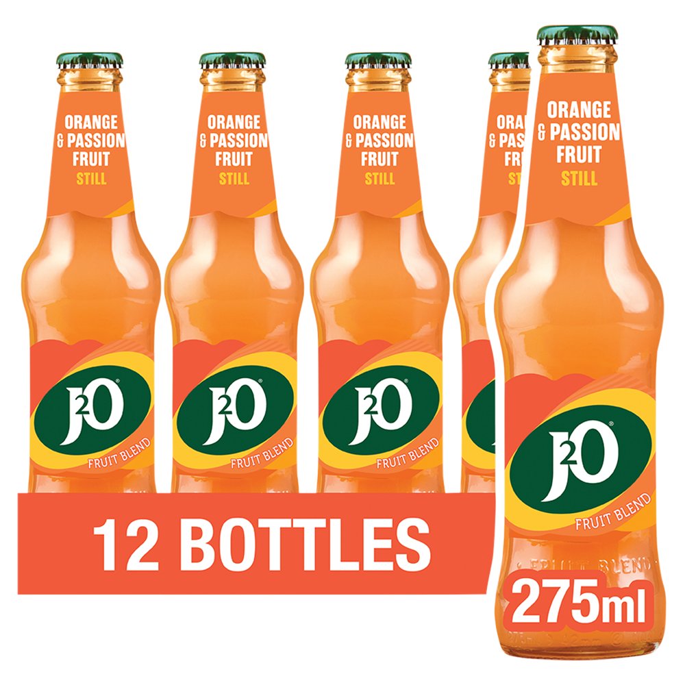 J2O Orange & Passion Fruit 12x275ml 1 J2O Orange & Passion Fruit 12x275ml