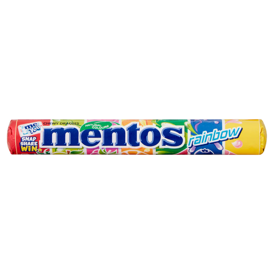 Mentos Rainbow Roll 40x38g 1 Mentos Rainbow Roll 40x38g