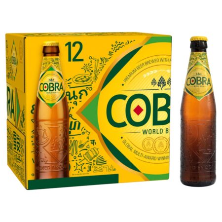 Cobra Indian Beer Glass Bottle 4.5% ABV 12x330ml
