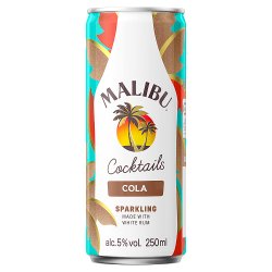 Malibu Cola Cocktail 5% ABV 12x250ml