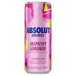 Absolut Sparkling Raspberry Lemonade 5% vol 12x250ml