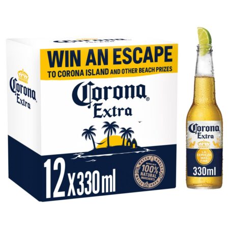 Corona Extra Premium Lager Beer Glass Bottle 12x330ml