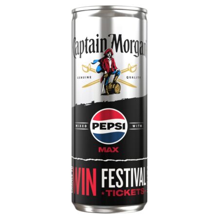 Captain Morgan Original Spiced Gold and Pepsi MAX 5%ABV 12x250ml